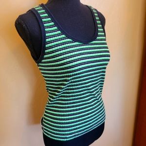 Highstep - Women's Tank Top - Sleeveless - Stretchy - Green & Black Size M